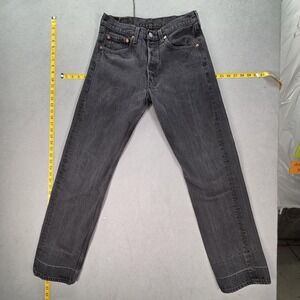 VTG‎ Levis 501 Jeans Mens Black Straight Button Fly USA 90s Fits 28x30